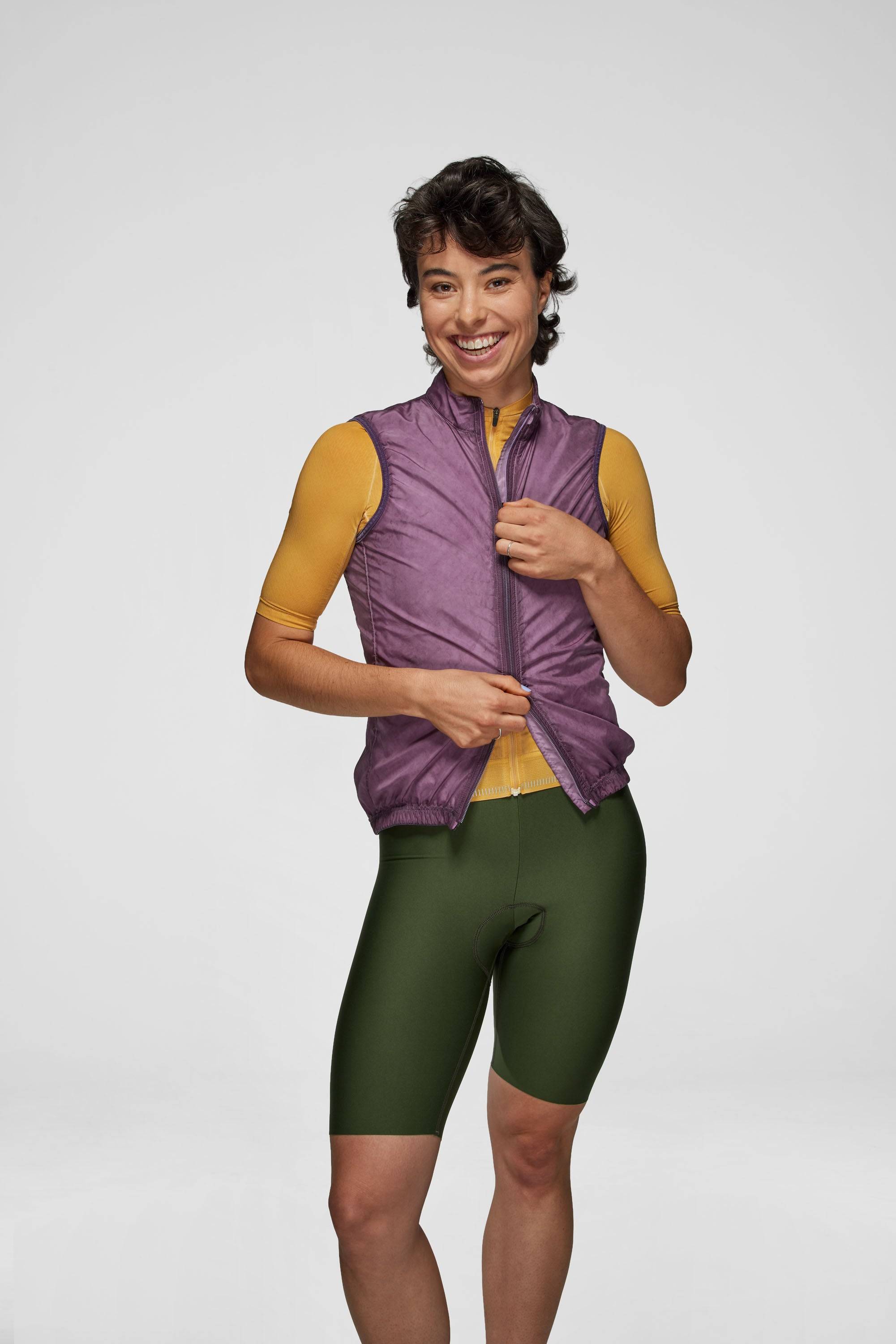Model is wearing a size S gilet