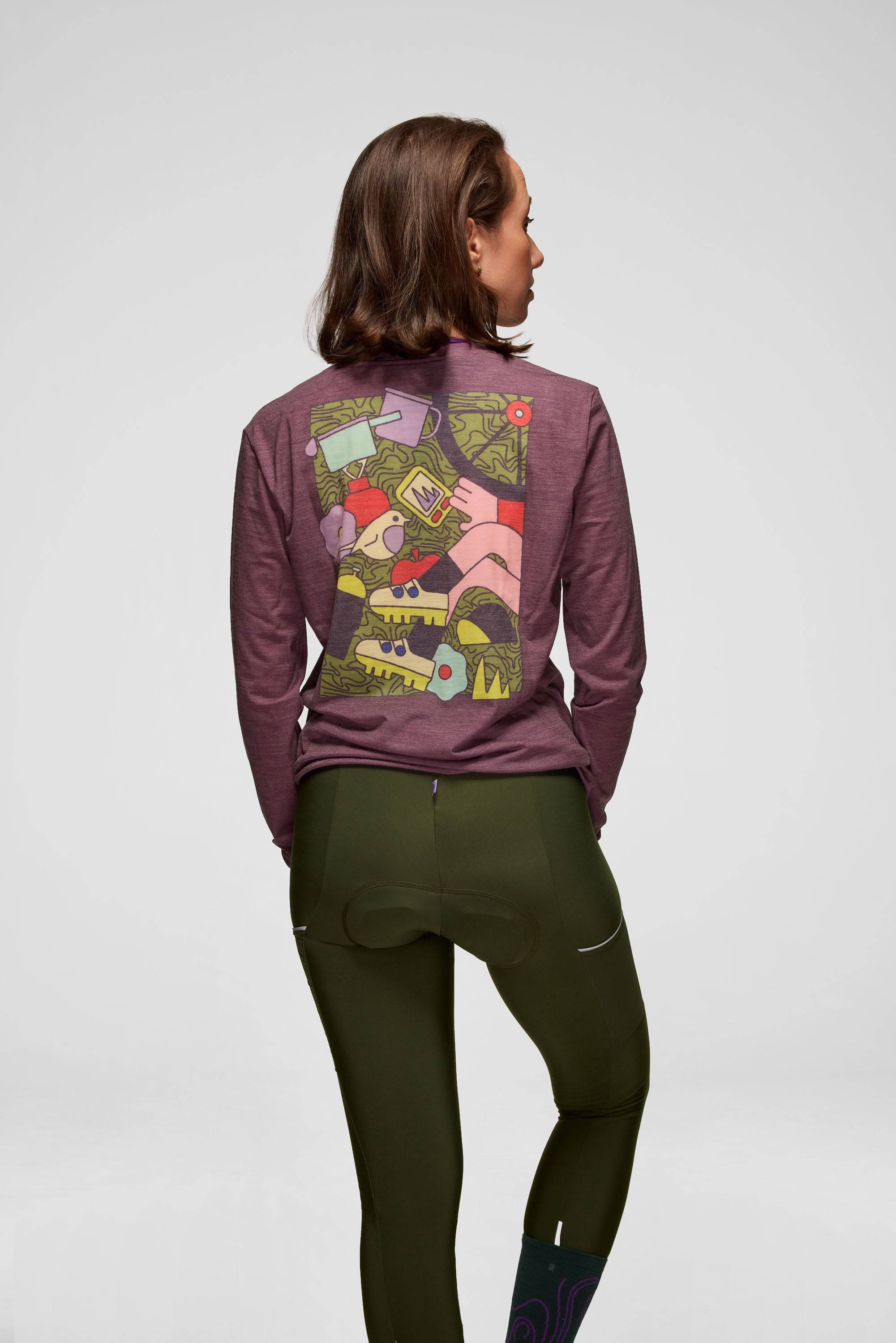 Model is wearing a size XS long sleeve 