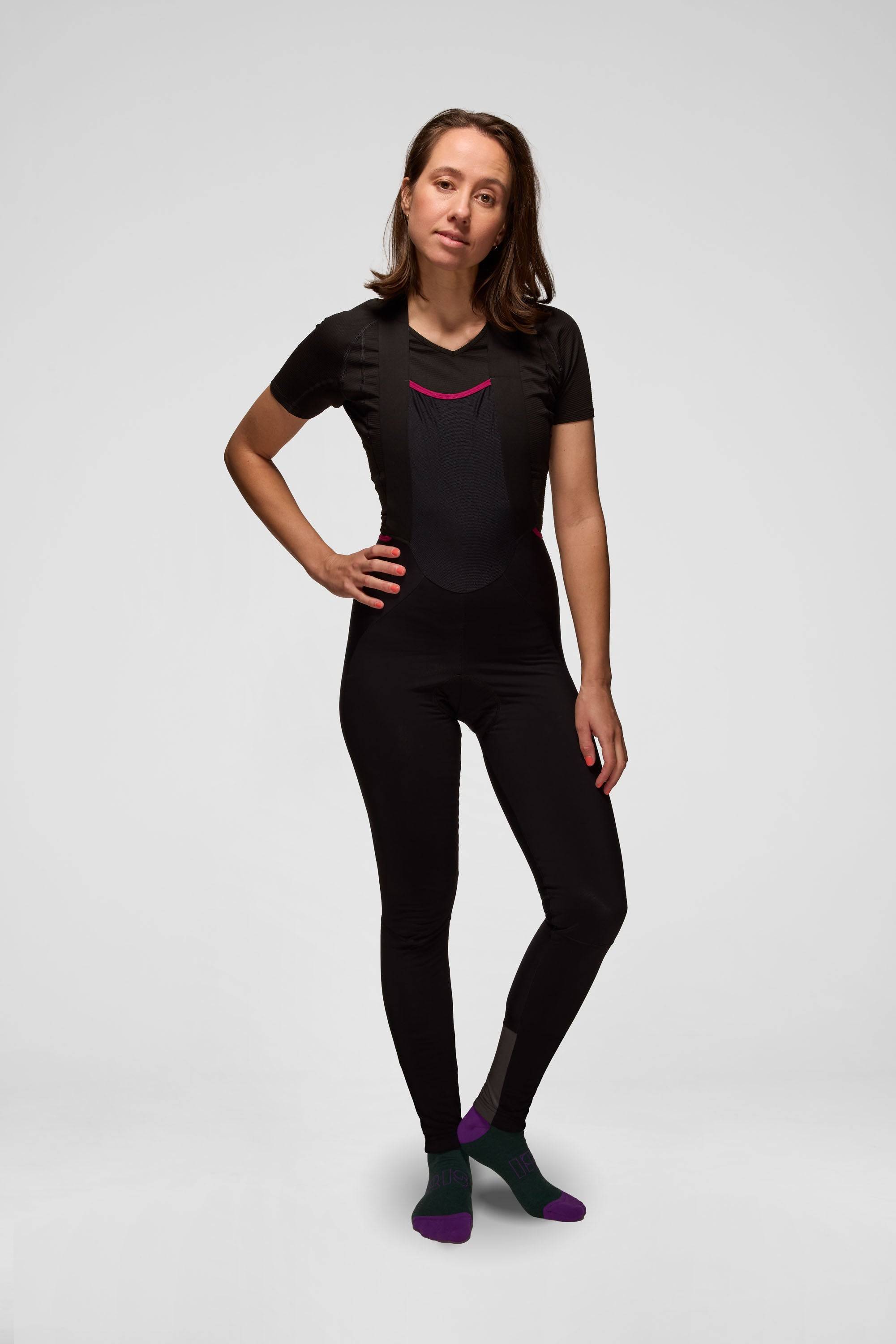Model is wearing a size XS bib tight