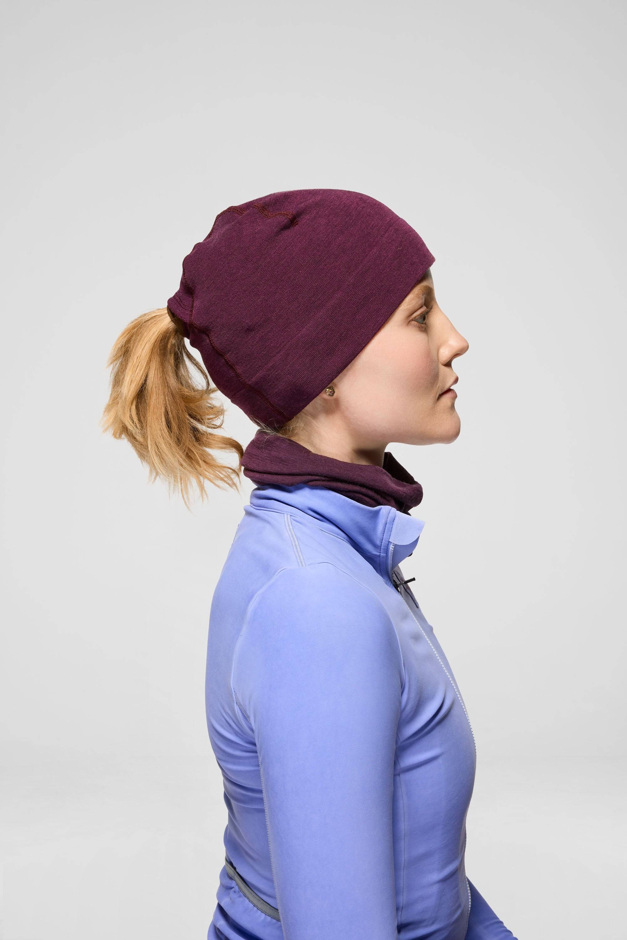 Merino Beanie - Pansy Purple