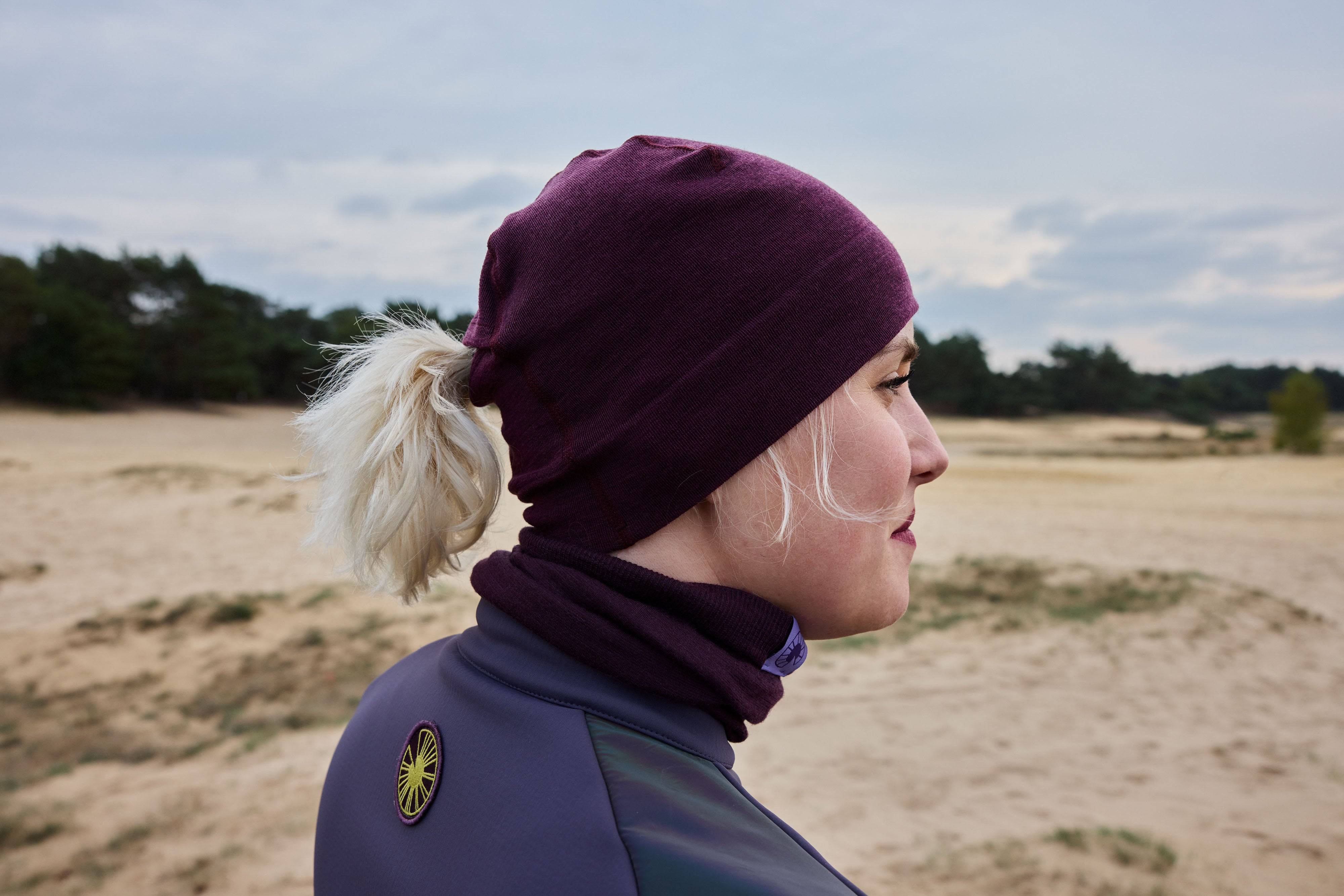 Merino Beanie - Pansy Purple