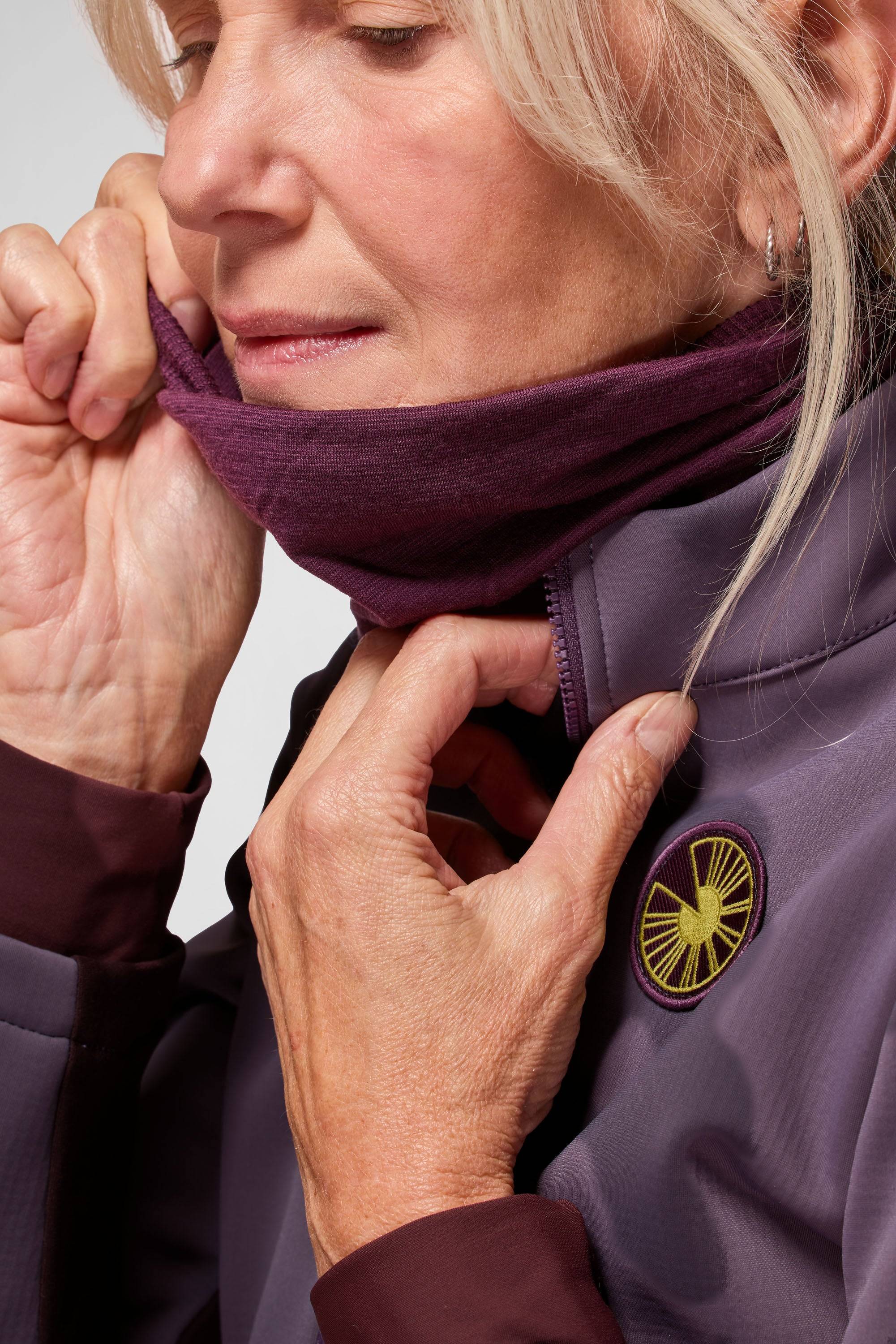 Merino Neck warmer -Pansy Purple