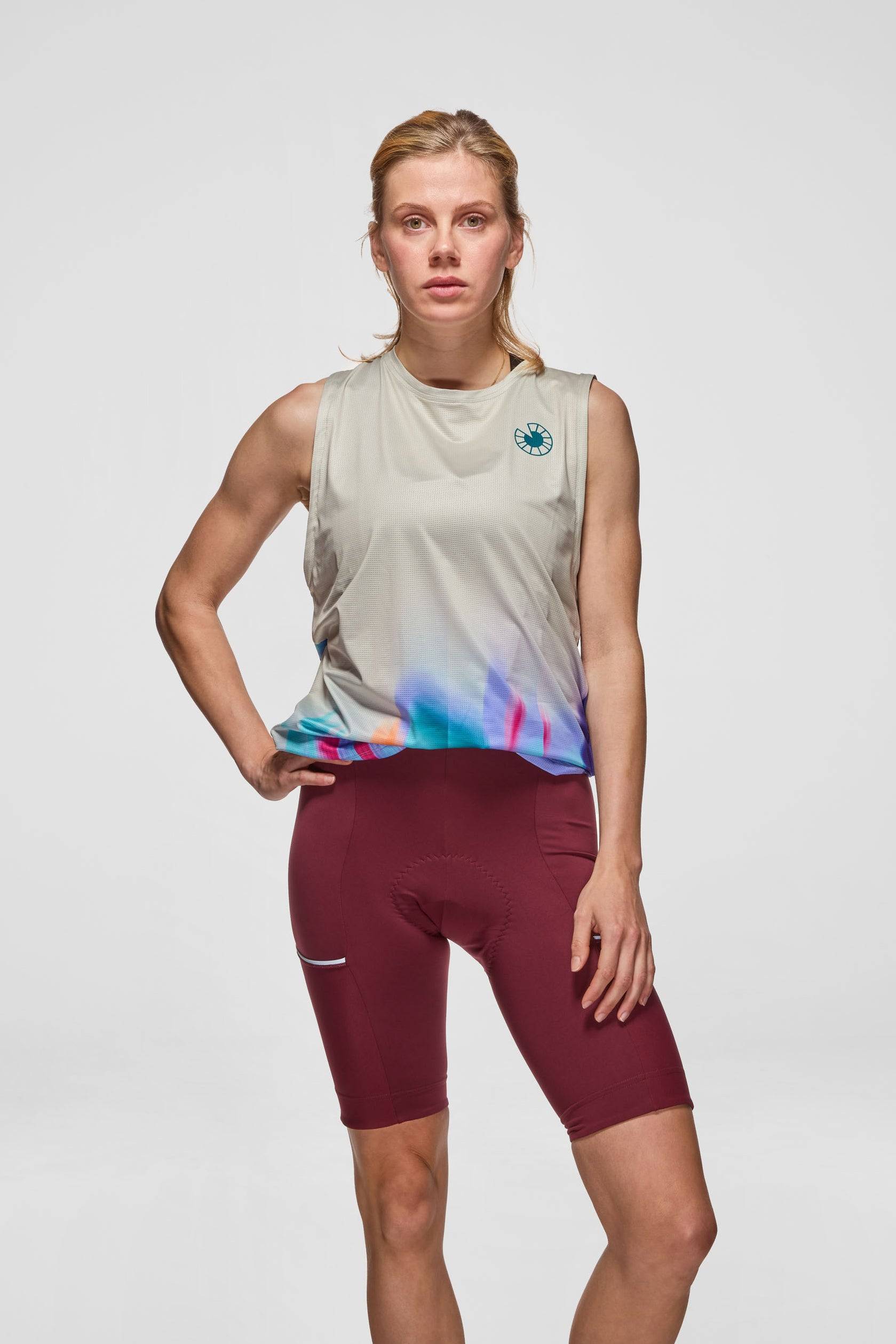 Model is wearing a size S top