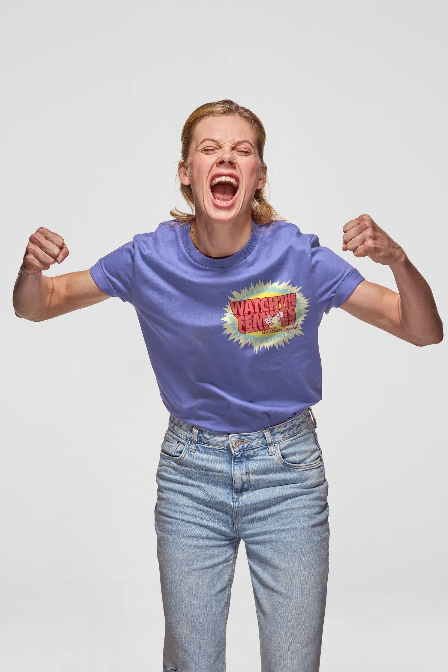 Cheering t-shirt - Watch the Femmes Lavender