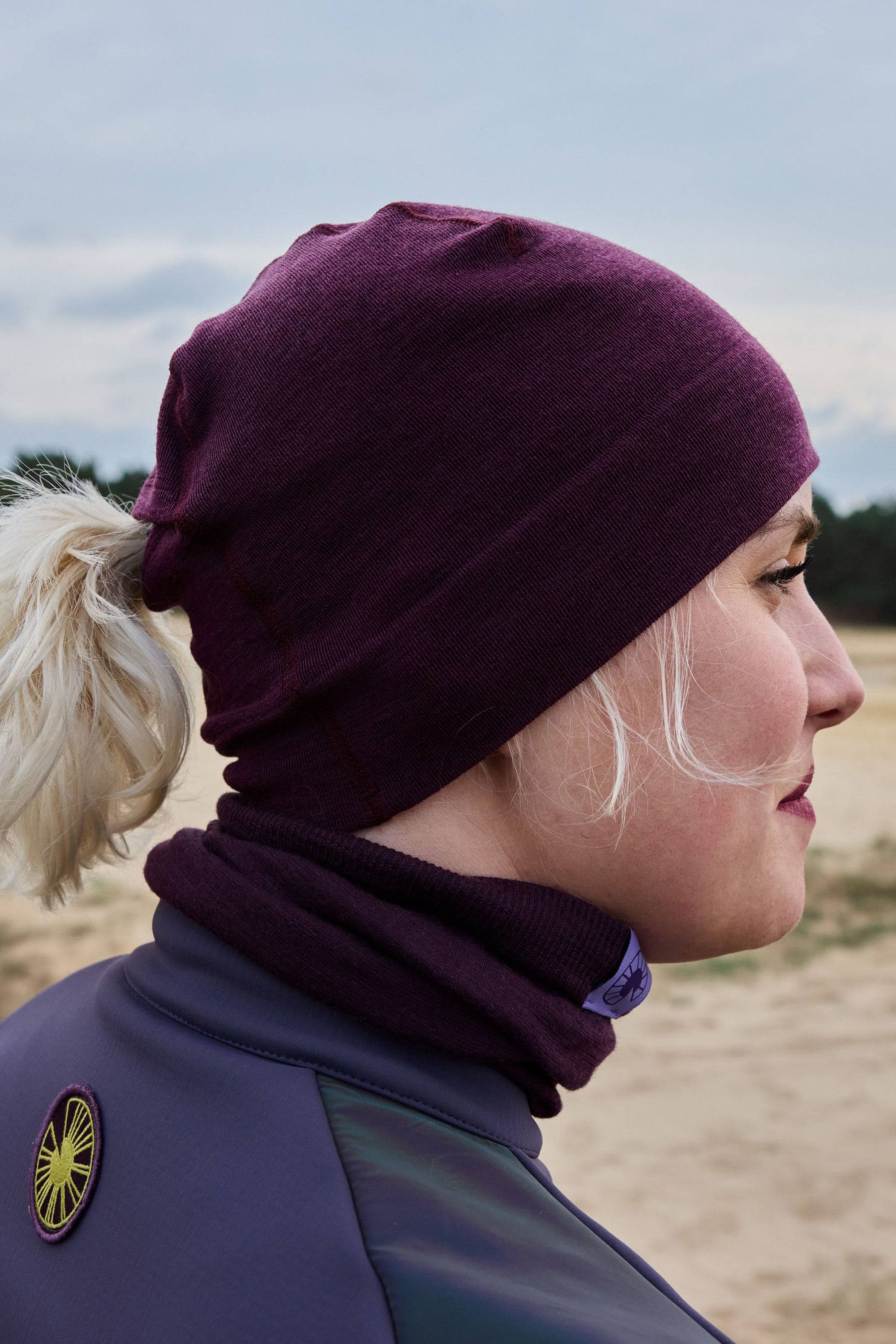 Merino Beanie - Pansy Purple