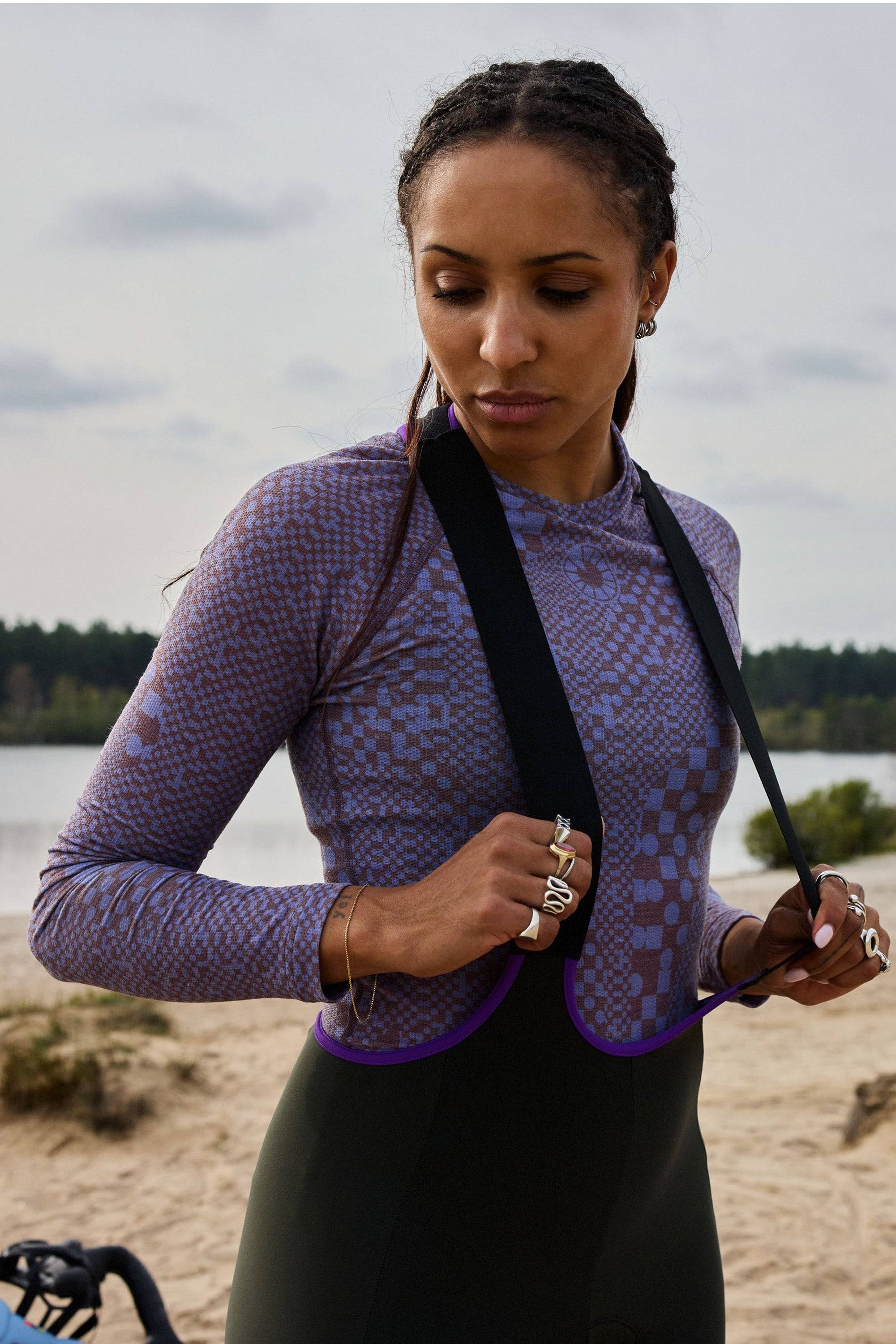 Long Sleeve Merino Baselayer - Lavender Lane