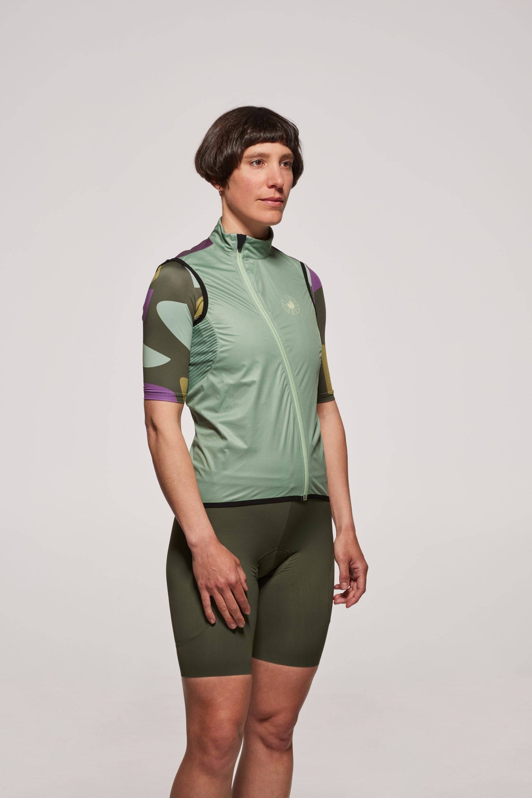 Cycling Gilet - Just in Case  Olive-Plum