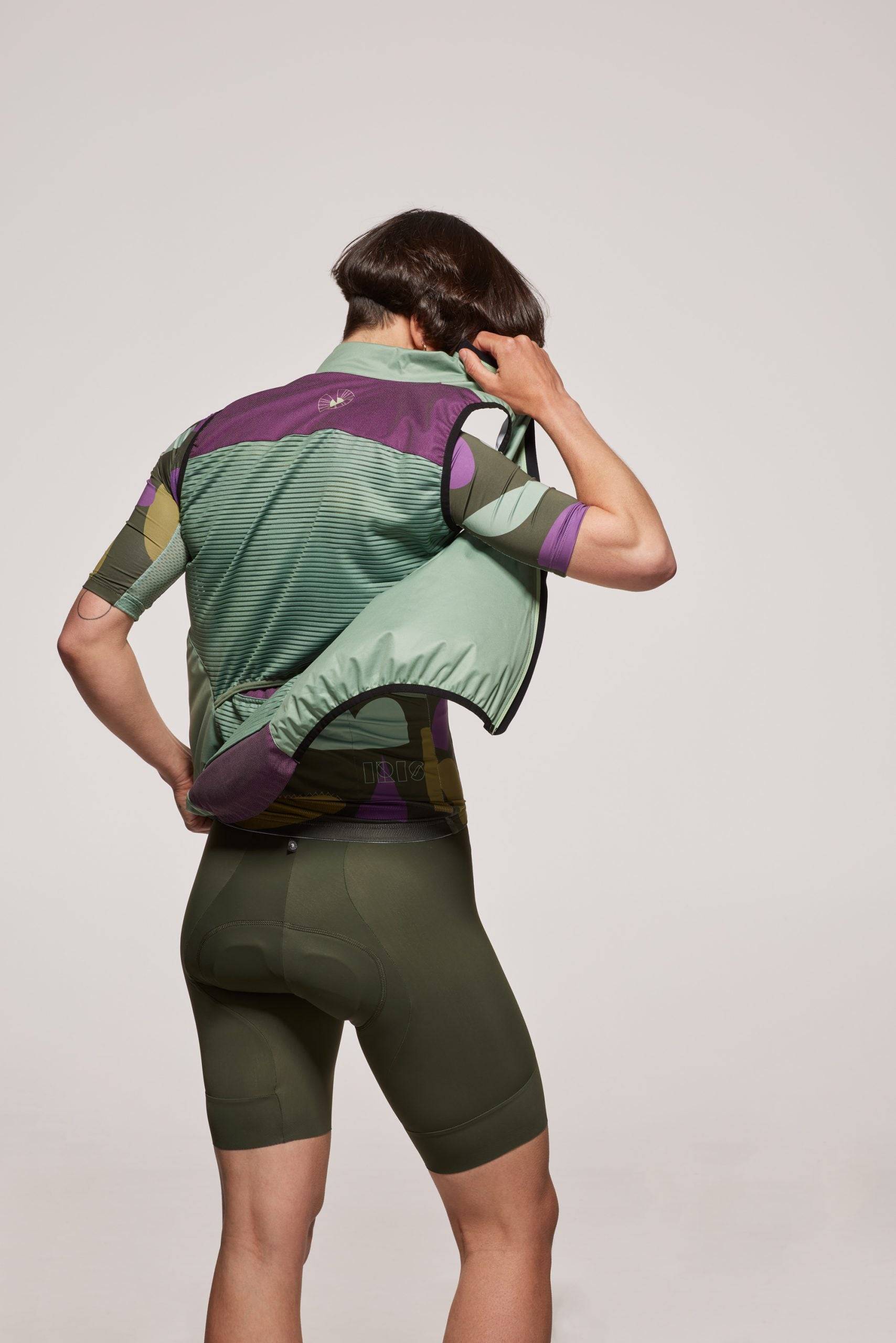 Cycling Gilet - Just in Case  Olive-Plum
