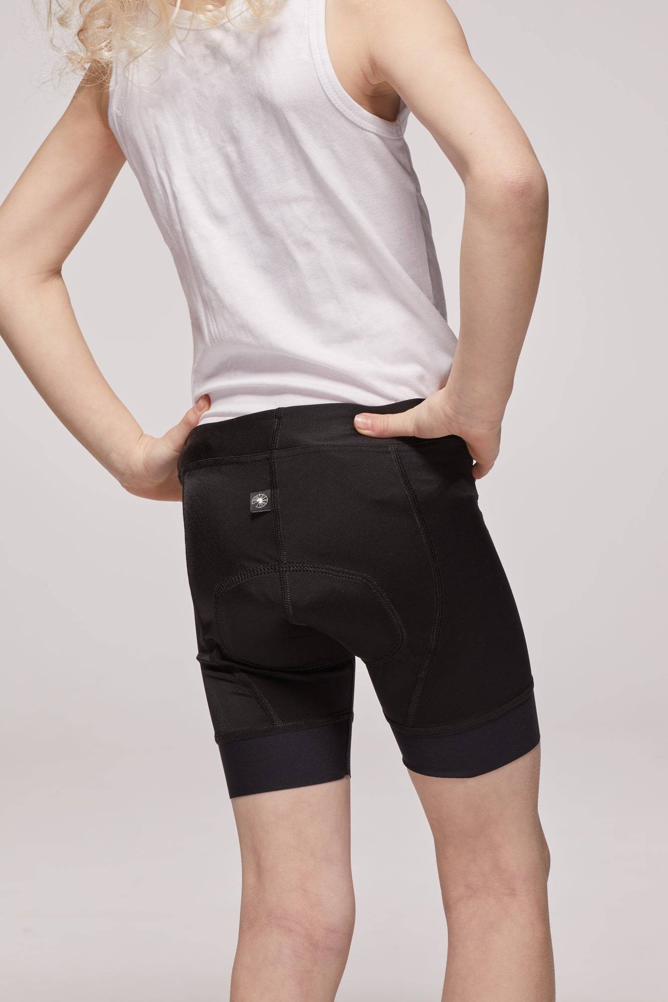 Kids Cycling Padded Short - Black